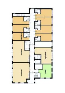 Plattegrond van de begane grond in Heerhugowaard
