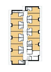 Plattegrond van de eerste verdieping in Heerhugowaard