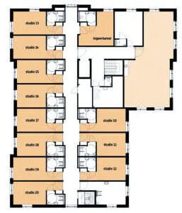 Plattegrond van de eerste verdieping van Het Alterehuis