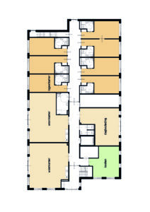 Plattegrond van de begane grond in Heerhugowaard