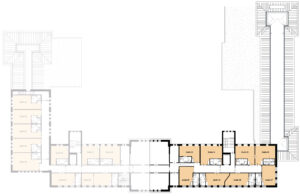 plattegrond van de eerste verdieping van Het Ringbaanhuis