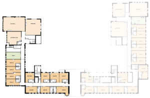plattegrond van de begane grond voor mensen met dementie in Tilburg